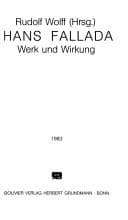 Tapa de Hans Fallada: Werk und Wirkung (Sammlung Profile) (German Edition)