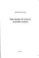 Tapa de The basis of legal justification