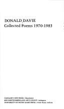 Tapa de Collected poems, 1970-1983