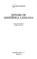 Tapa de Estudis de lingüística catalana