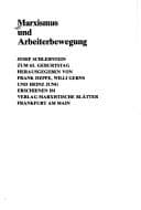 Tapa de Marxismus und Arbeiterbewegung