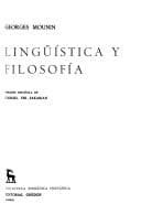 Tapa de Linguistique et philosophie