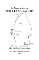 Tapa de In recognition of William Gaddis