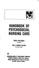 Tapa de Handbook of psychosocial nursing care