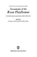 Tapa de Documents of the Rose Playhouse