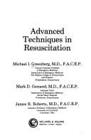 Tapa de Advanced techniques in resuscitation