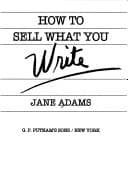 Tapa de How to sell what you write