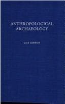 Tapa de Anthropological archaeology
