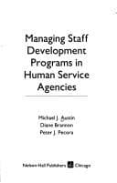 Tapa de Managing staff development programs in human service agencies