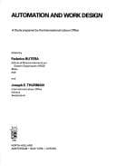 Tapa de Automation and work design