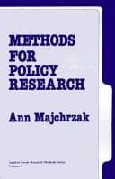 Tapa de Methods for policy research