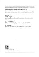 Tapa de Thin films and interfaces II