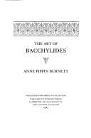 Tapa de The art of Bacchylides