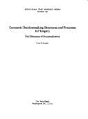 Tapa de Economic decisionmaking structures and processes in Hungary