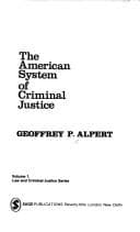 Tapa de The American system of criminal justice