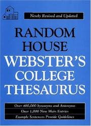 Tapa de Random House Webster's college thesaurus