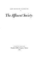 Tapa de The affluent society