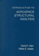 Tapa de Introduction to aerospace structural analysis