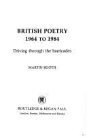 Tapa de British poetry 1964 to 1984