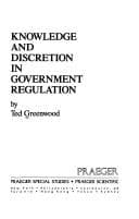 Tapa de Knowledge and discretion in government regulation