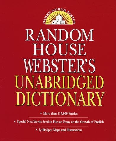 Tapa de Random House Webster's unabridged dictionary