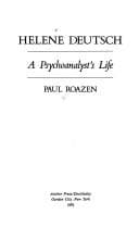Tapa de Helene Deutsch, a psychoanalyst's life