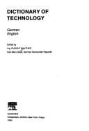 Tapa de Dictionary of technology