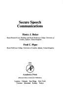 Tapa de Secure speech communications