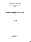 Tapa de Determinants of fertility decline in India