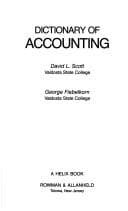 Tapa de Dictionary of accounting