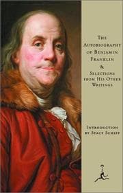 Tapa de The autobiography of Benjamin Franklin & selections from his other writings
