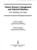Tapa de Human resource management and industrial relations