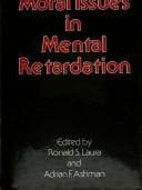 Tapa de Moral issues in mental retardation