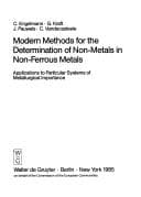 Tapa de Modern methods for the determination of non-metals in non-ferrous metals