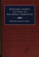 Tapa de Bernard Shaw's letters to Siegfried Trebitsch