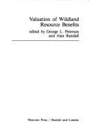 Tapa de Valuation of wildland resource benefits