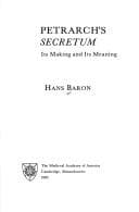 Tapa de Petrarch's Secretum