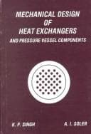 Tapa de Mechanical design of heat exchangers and pressure vessel components
