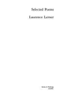 Tapa de Selected poems