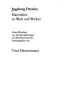 Tapa de Ingeborg Drewitz
