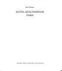 Tapa de Hôtel Beauharnais Paris