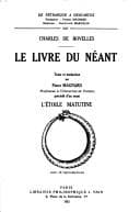 Tapa de Le livre du néant