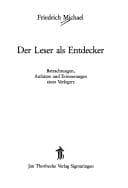Tapa de Der Leser als Entdecker