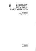 Tapa de Z dziejów rzemiosła warszawskiego