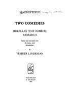 Tapa de Two comedies