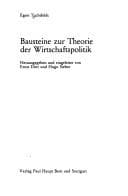 Tapa de Bausteine zur Theorie der Wirtschaftspolitik