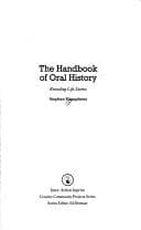 Tapa de The handbook of oral history