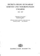 Tapa de Decreta regni Hungariae, 1301-1457
