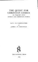 Tapa de The quest for Christian ethics