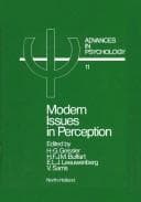 Tapa de Modern issues in perception